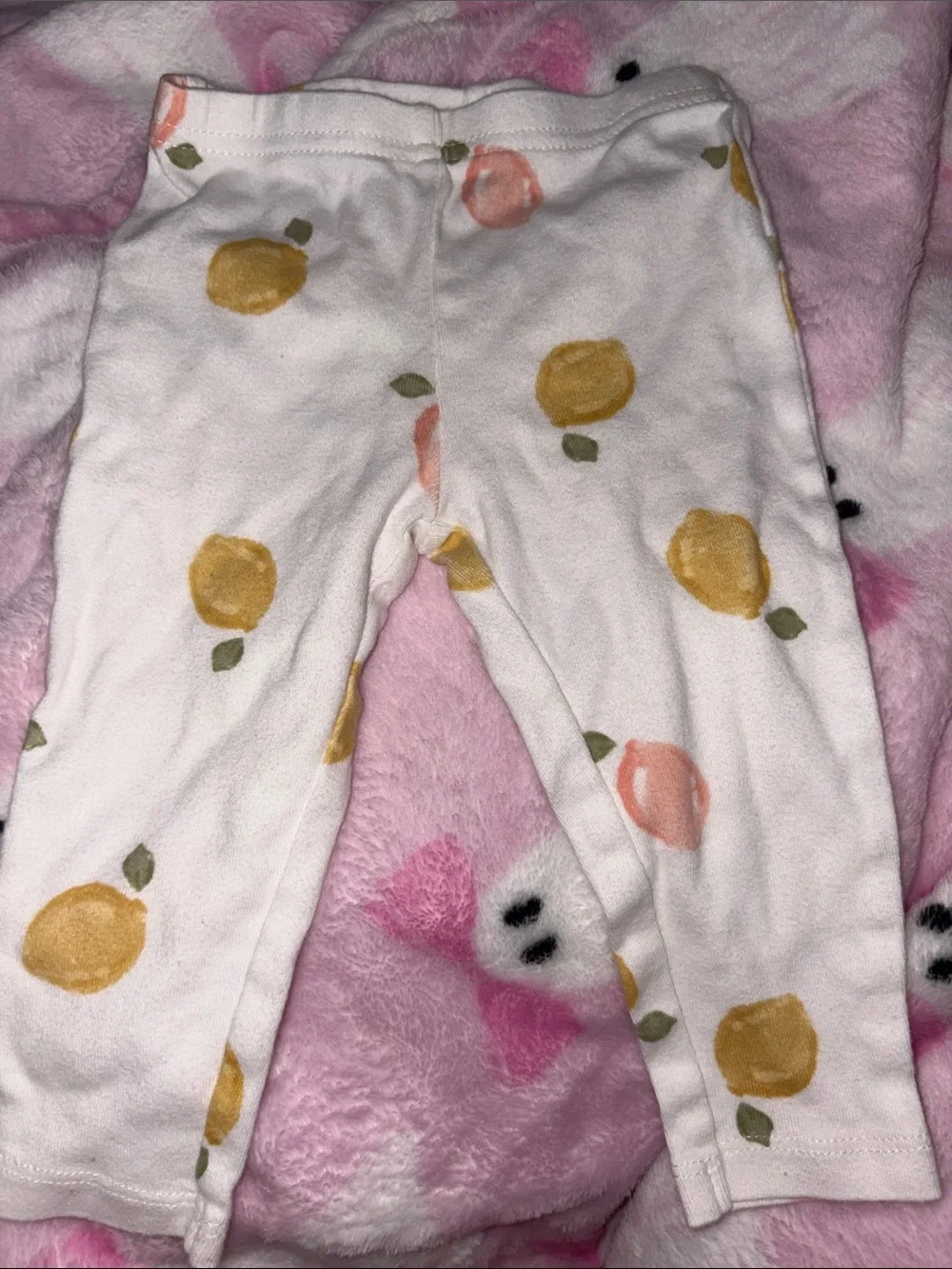 Baby Girls Lemon-Print and Yellow Ruffle Leggings - 2-Pack